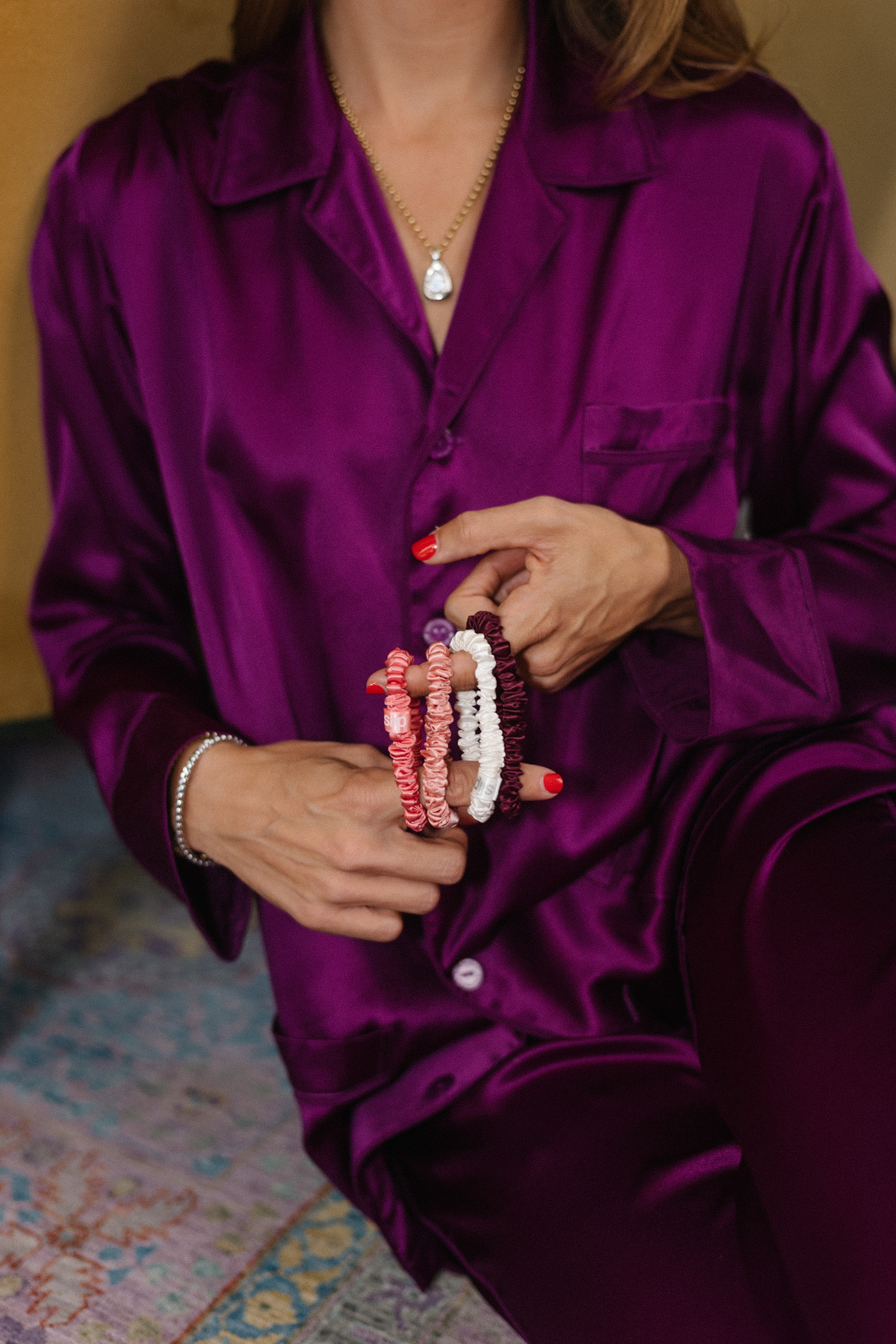 purple silk pajamas holiday beauty gifts from nordstrom