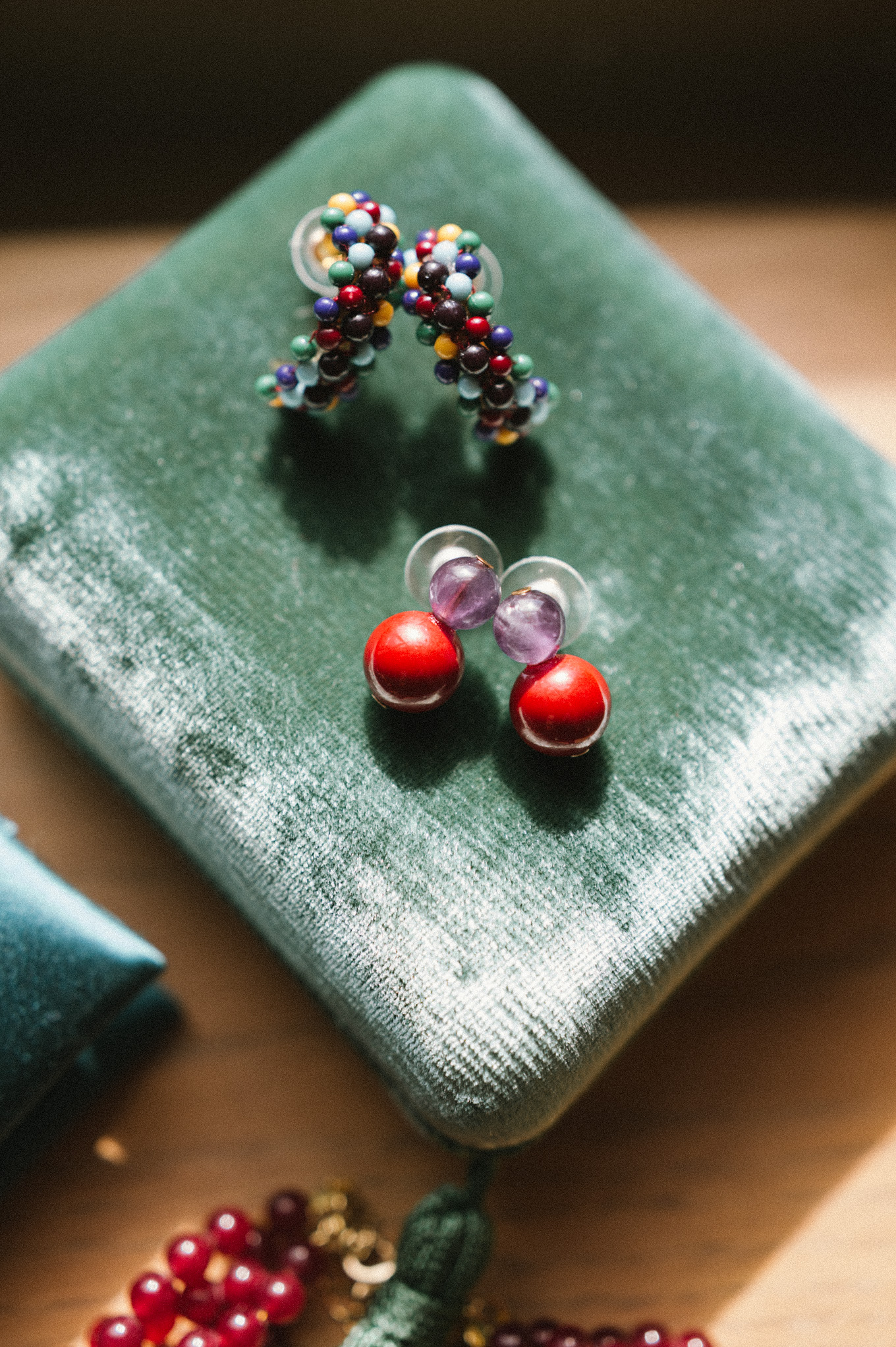 colorful beaded holiday jewelry