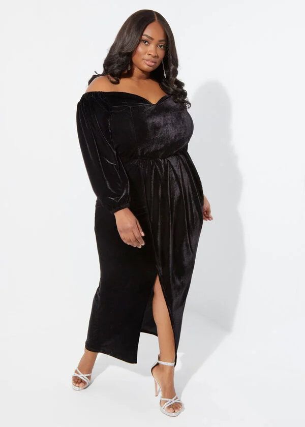 Off The Shoulder Velvet Gown 1 1 1