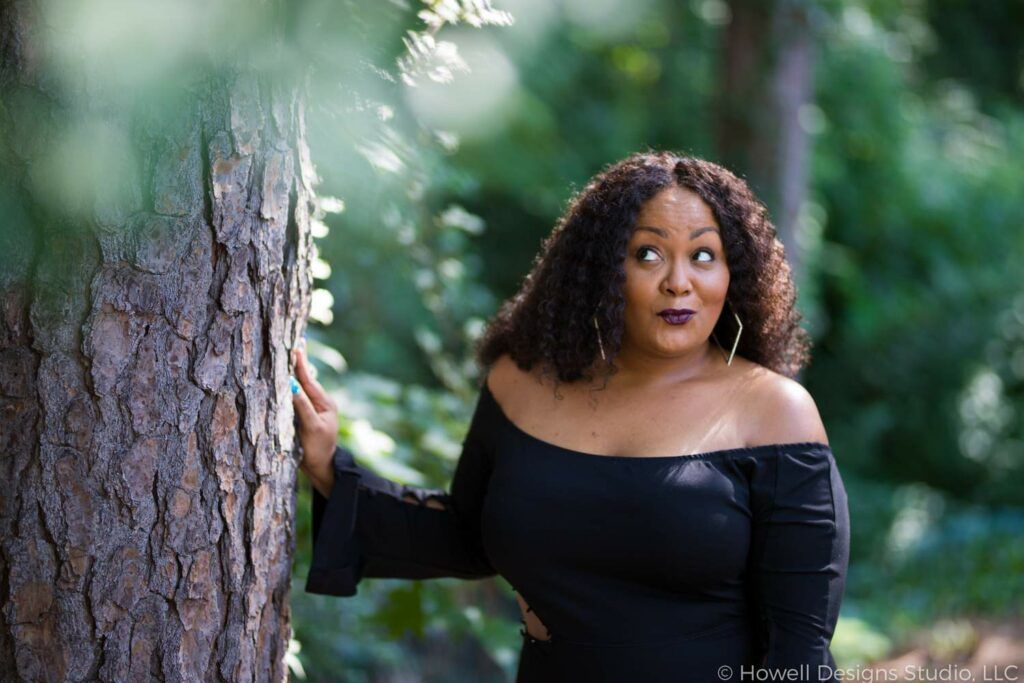 Marie Denee in Premme Plus Size Little Black Dress