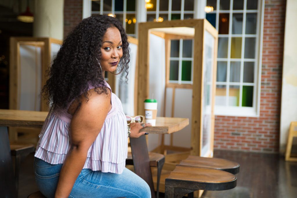 Marie Denee from The Curvy Fashionista in Soncy Plus Size Crop Top from Matching Set