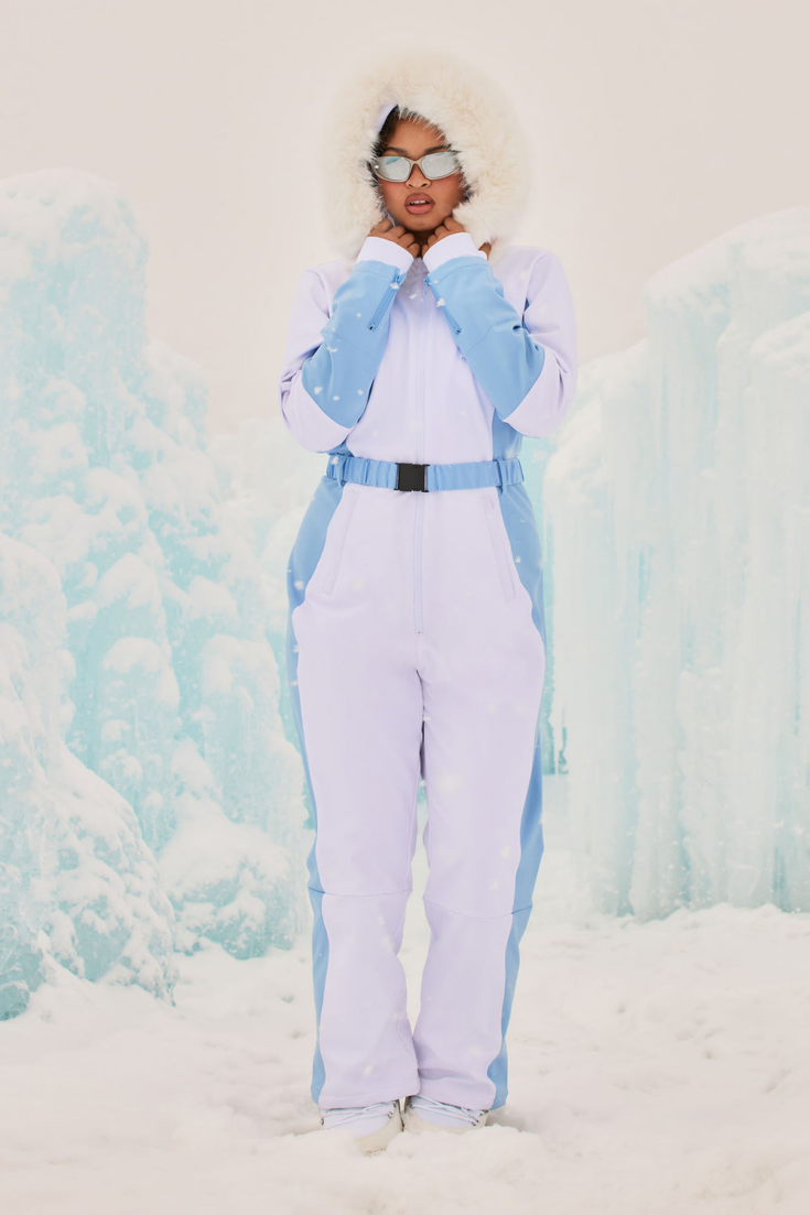 Blanket Of Snow Ski Jumpsuit Light Blue