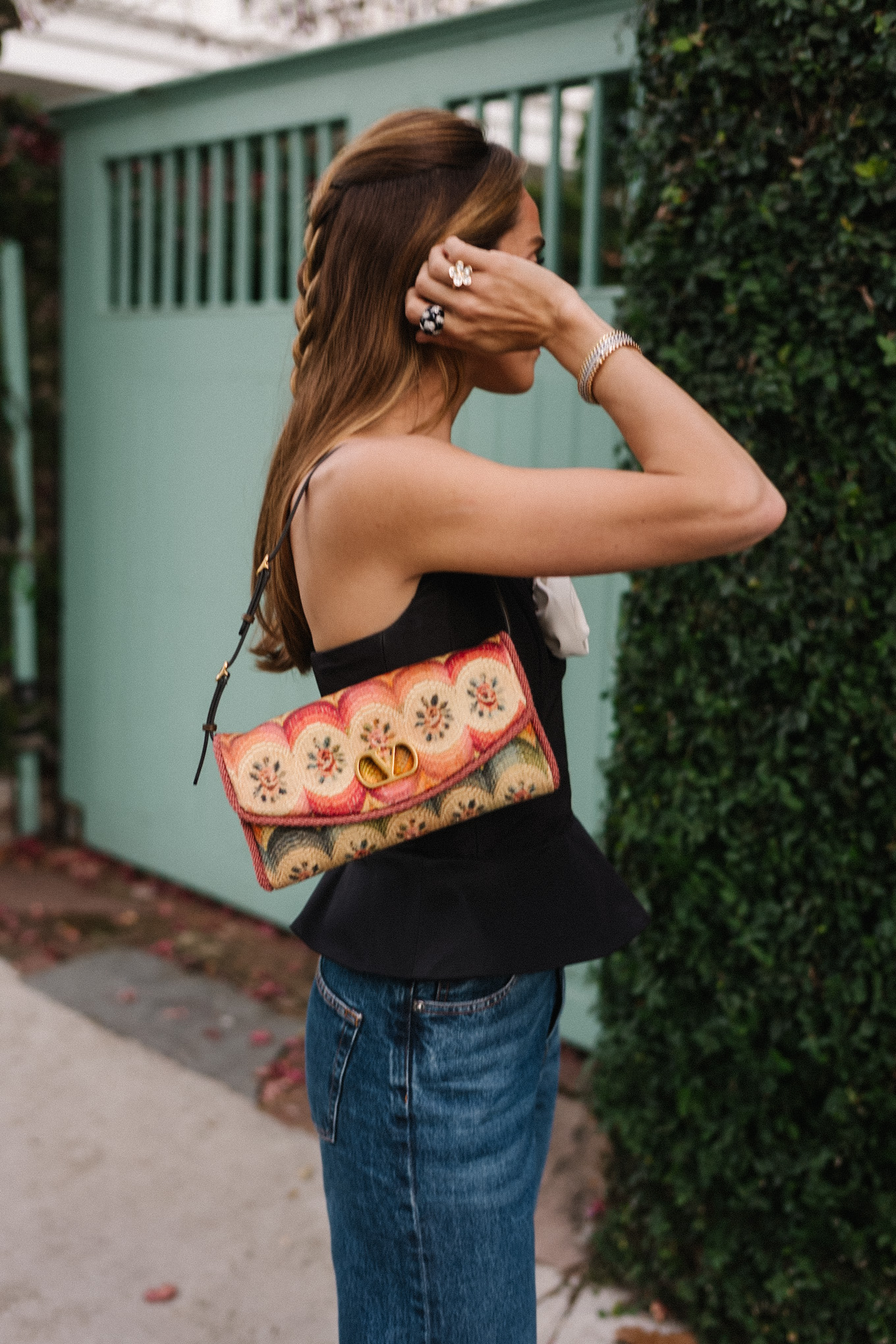 corset top velvet blazer coat blue denim