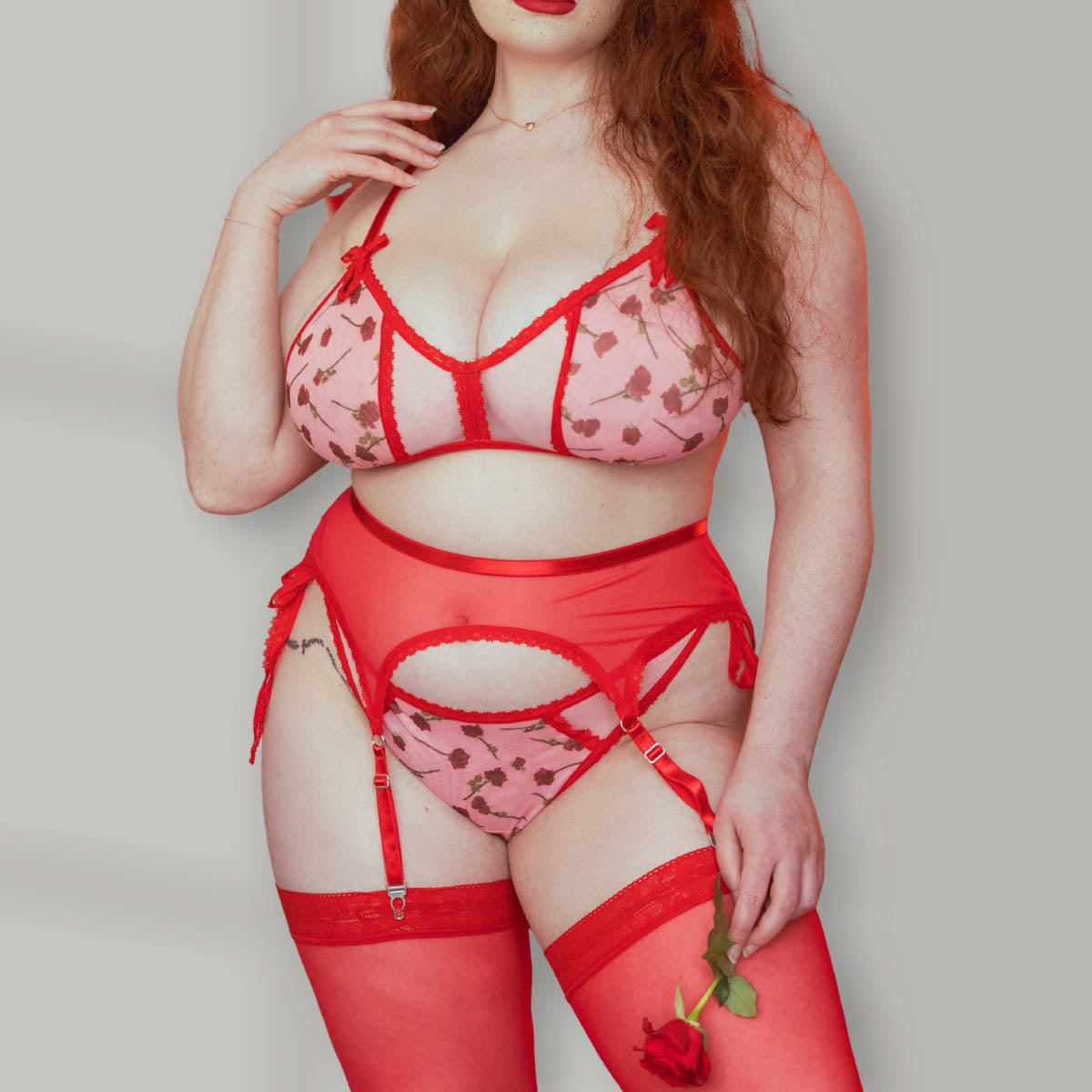 Dozen Roses Bralette Bikini Set