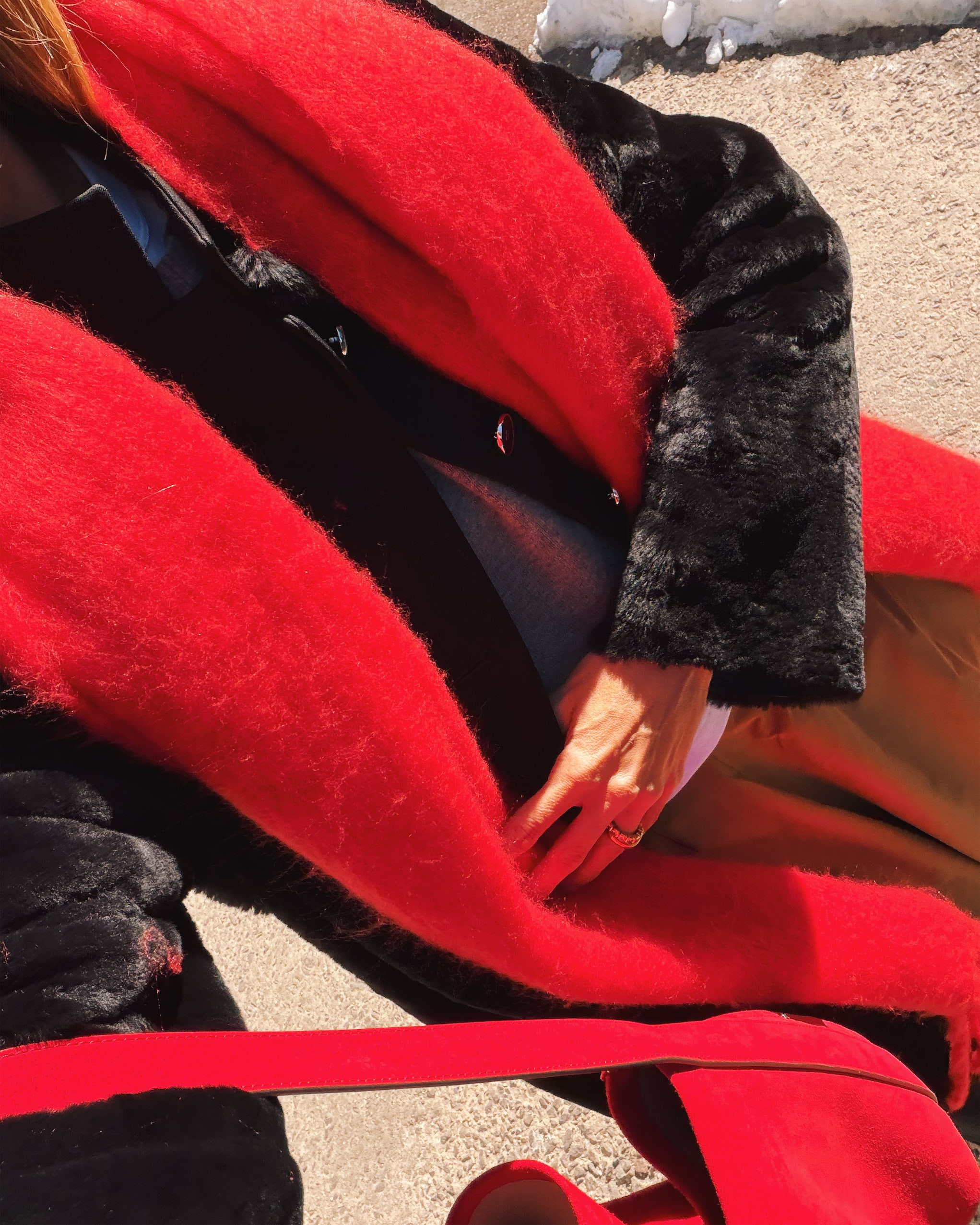 red winter accessories